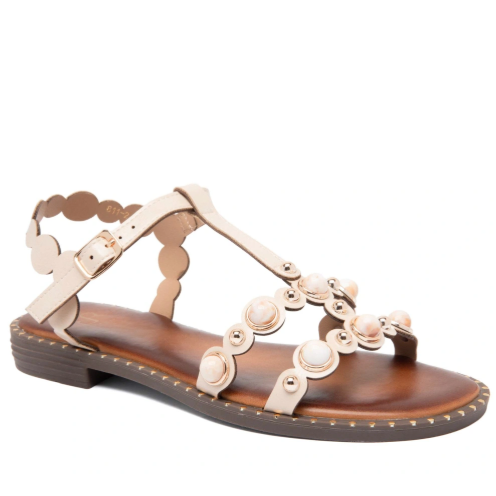 sandale femme avec perle - Marron - taille 37 - vue 8