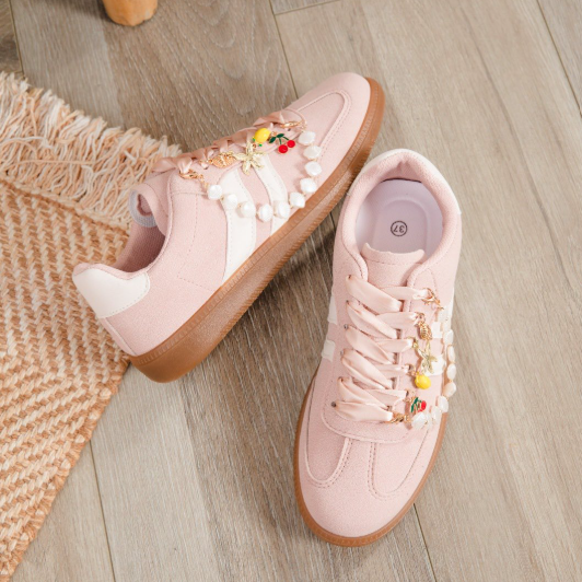 Basket avec bijoux - Beige - taille 41 - vue 12