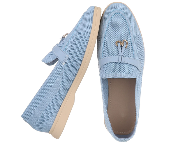 Mocassin à enfiler - Bleu - taille 38 - vue 15