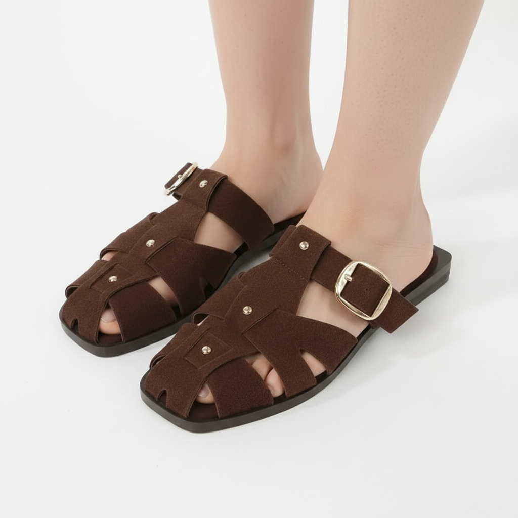 Mule confortable en daim - Noir - taille 36 - vue 1