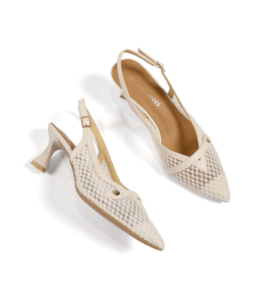 Escarpins slingback à talon chaton - Noir - taille 41 - vue 6