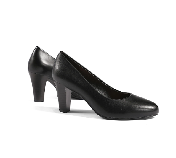 Escarpins en cuir talons épais - Noir - taille 40 - vue 5