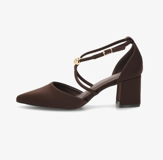 Escarpins à Brides Croisées et Détails Sphères Dorées - Noir - taille 41 - vue 6