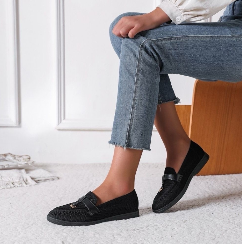 Mocassins caractérisée souple sans lacets - Noir - taille 37 - vue 2