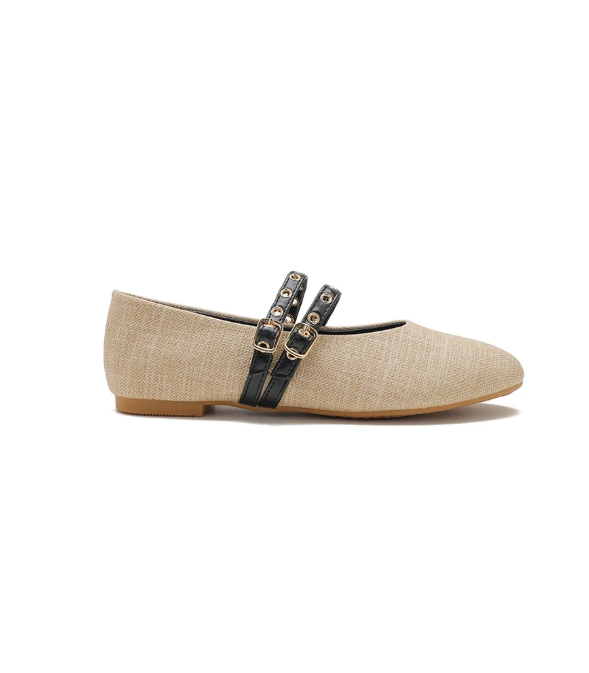 Ballerine à bride avec petites boucles - Camel - taille 36 - vue 7
