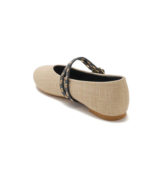 Ballerine à bride avec petites boucles - Camel - taille 37 - vue 8