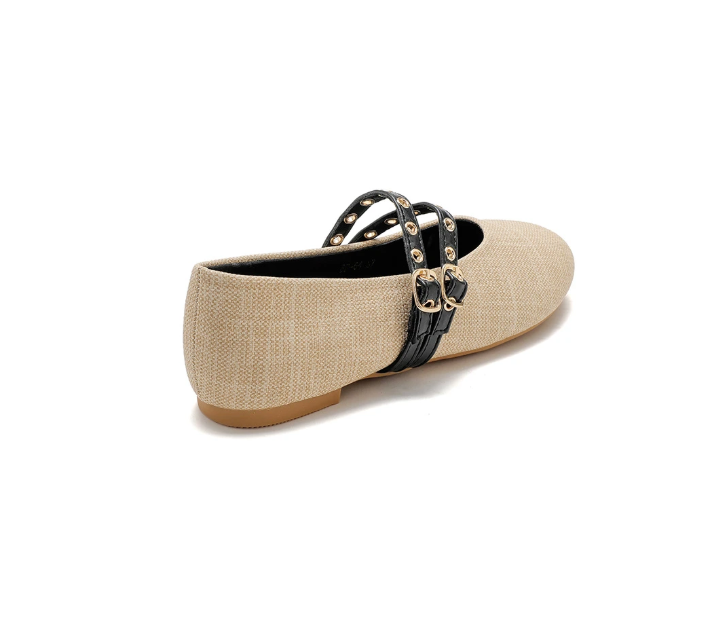 Ballerine à bride avec petites boucles - Camel - taille 38 - vue 9
