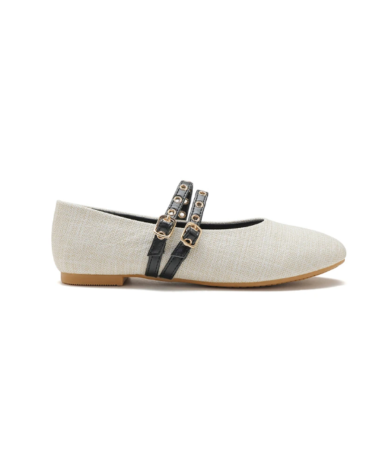 Ballerine à bride avec petites boucles - Beige - taille 37 - vue 14