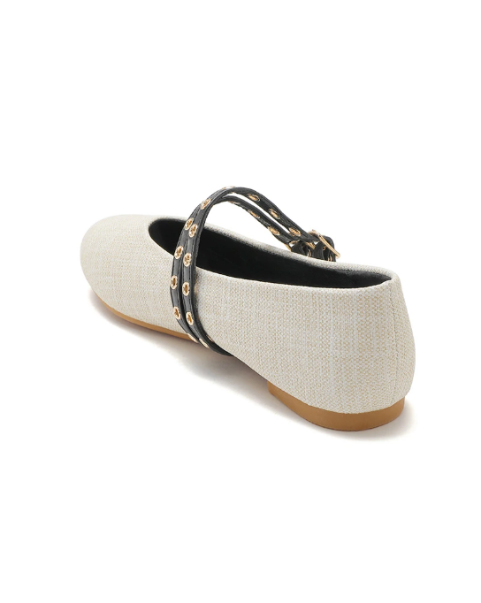 Ballerine à bride avec petites boucles - Beige - taille 38 - vue 15