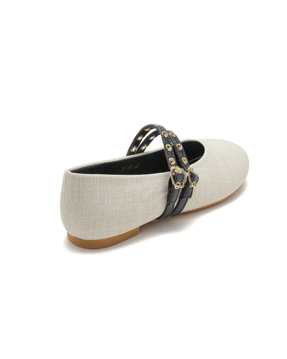 Ballerine à bride avec petites boucles - Beige - taille 39 - vue 16