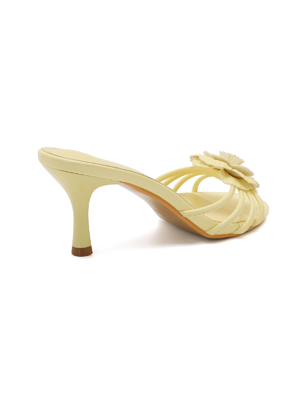 Sandale demi talon et à bride à fleur - Bleu - taille 41 - vue 30