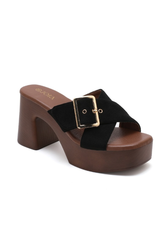 Sandale à demi talon et bride croisée - Kaki - taille 39 - vue 16