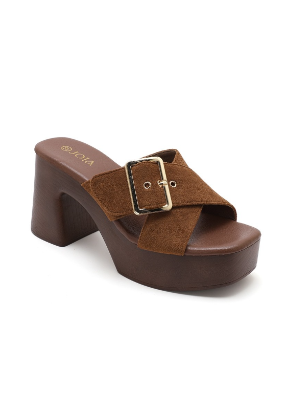 Sandale à demi talon et bride croisée - Noir - taille 39 - vue 4