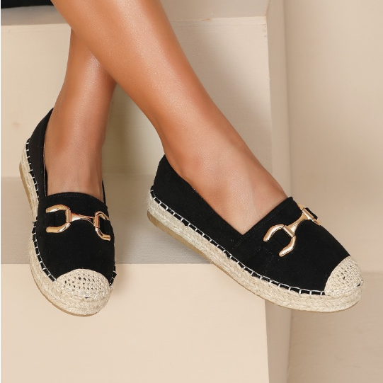 Espadrilles à Mors Doré - Noir - taille 40 - vue 5