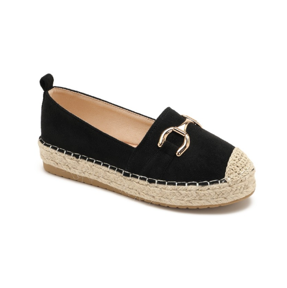 Espadrilles à Mors Doré - Noir - taille 41 - vue 6