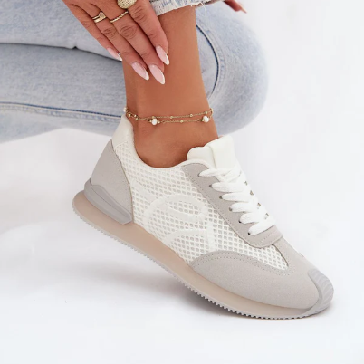 Basket en simili cuir - Blanc - taille 37 - vue 8