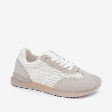 Basket en simili cuir - Blanc - taille 38 - vue 9