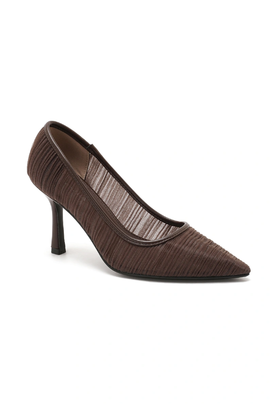 Escarpin bout pointu tissu tendance - Noir - taille 39 - vue 4