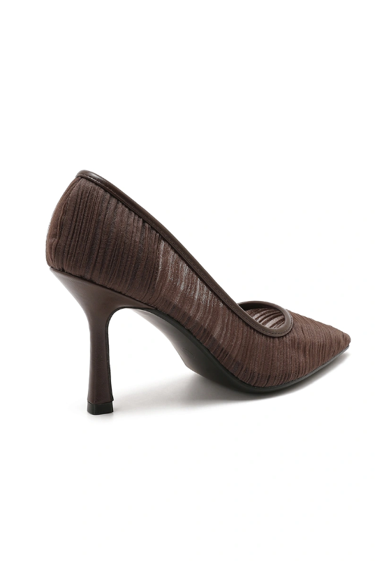Escarpin bout pointu tissu tendance - Noir - taille 41 - vue 6