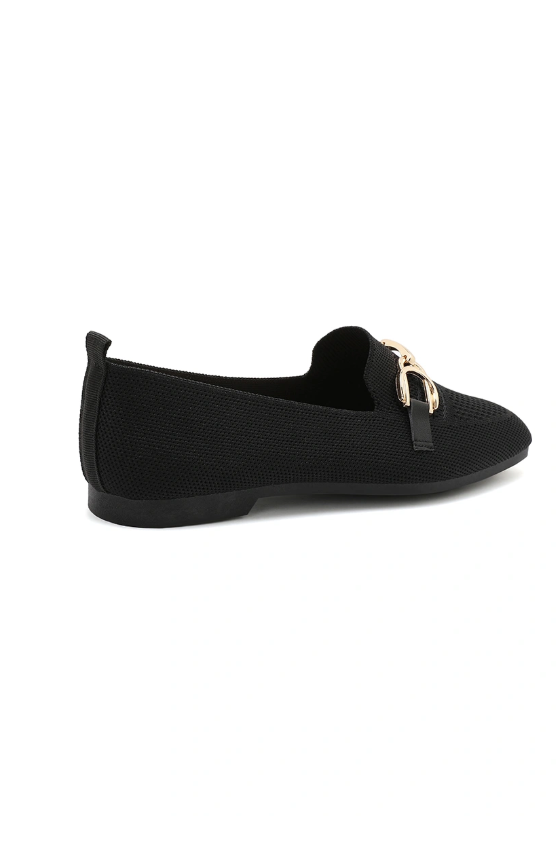 Mocassins en maille texturée et boucle métallique décoratif - Beige - taille 40 - vue 11