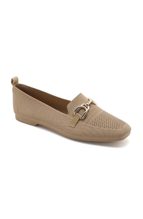 Mocassins en maille texturée et boucle métallique décoratif - Noir - taille 40 - vue 5