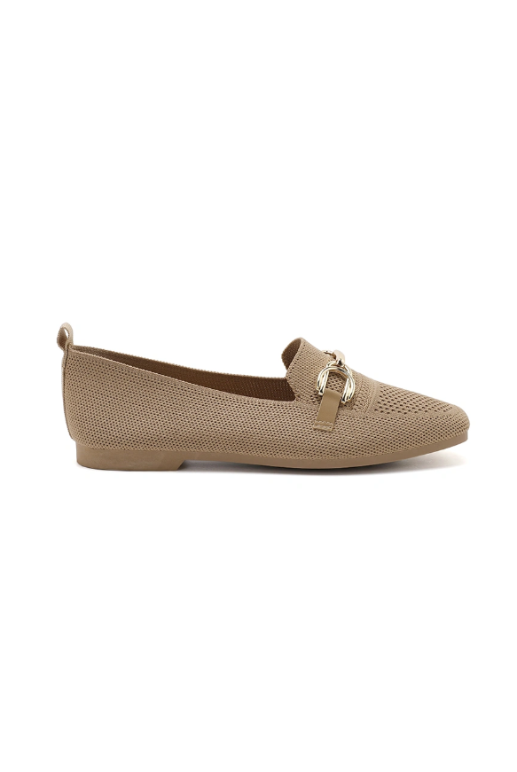 Mocassins en maille texturée et boucle métallique décoratif - Noir - taille 41 - vue 6
