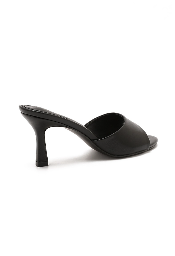Sandales à talons simple avec bout ouvert et rond - Marron - taille 36 - vue 13