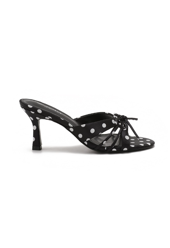 Sandale à Talons et Nœud Délicat - Noir - taille 40 - vue 5