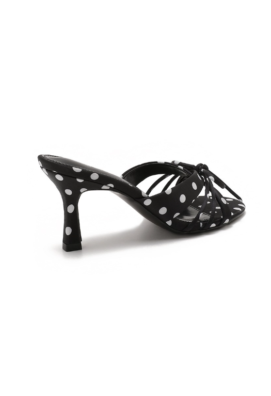 Sandale à Talons et Nœud Délicat - Noir - taille 41 - vue 6