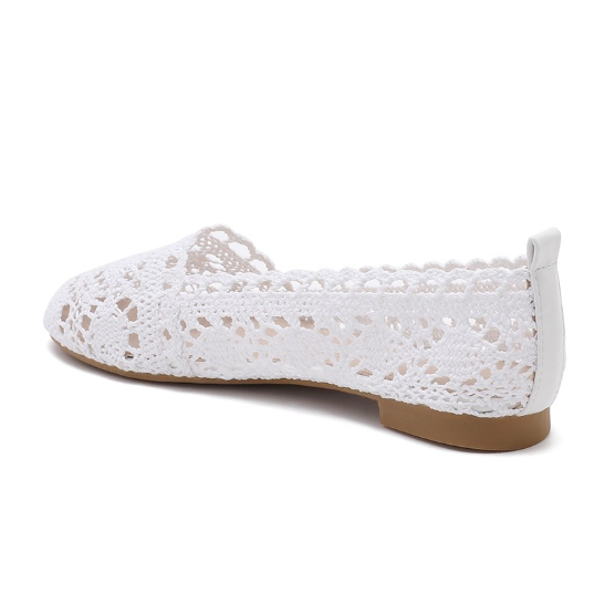 Ballerines en Crochet Bohème - Blanc - taille 36 - vue 7