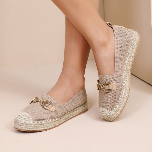 Espadrilles Plates à Mors Doré - Kaki - taille 41 - vue 18