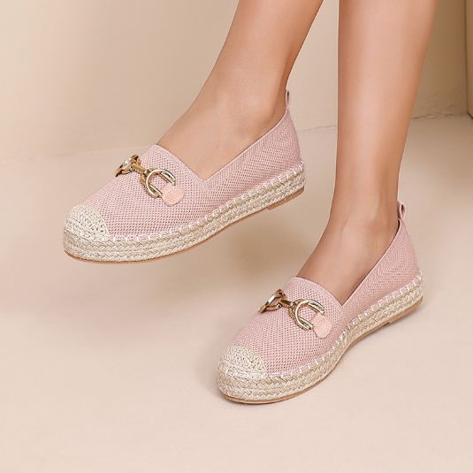 Espadrilles Plates à Mors Doré - Noir - taille 41 - vue 6
