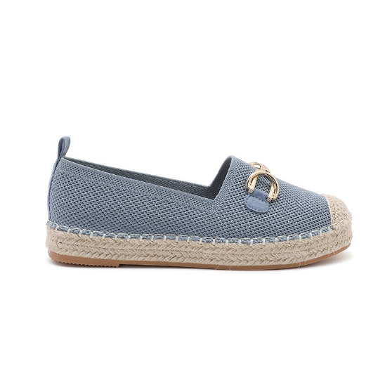 Espadrilles Plates à Mors Doré - Noir - taille 39 - vue 4