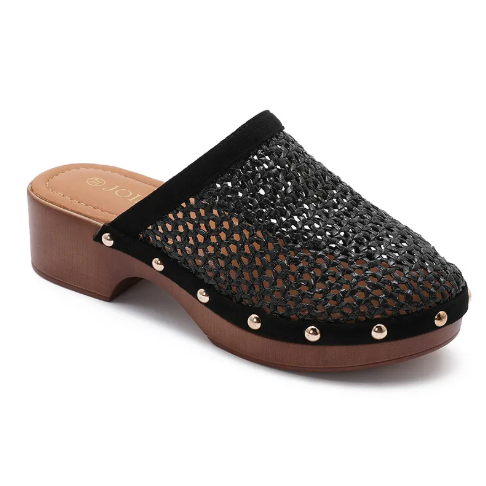 Sabots en Cuir Tressé - Noir - taille 37 - vue 2