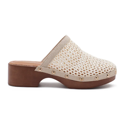 Sabots en Cuir Tressé - Beige - taille 37 - vue 8