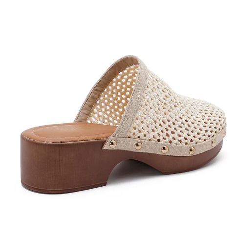 Sabots en Cuir Tressé - Beige - taille 38 - vue 9