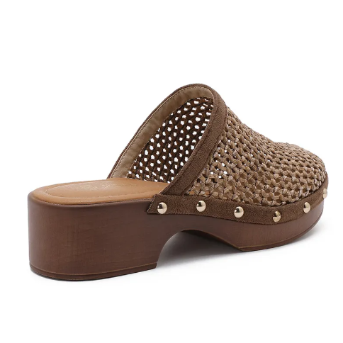 Sabots en Cuir Tressé - Kaki - taille 38 - vue 15