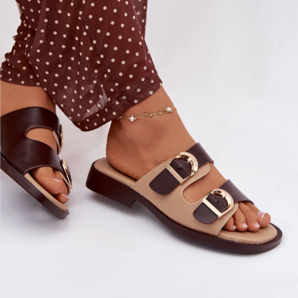 Mulle Bicolores à Boucles Dorées - Kaki - taille 36 - vue 19
