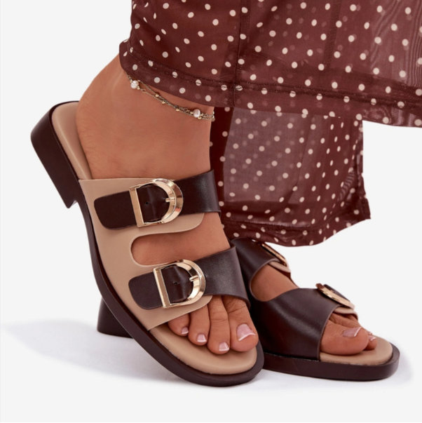 Mulle Bicolores à Boucles Dorées - Kaki - taille 38 - vue 21