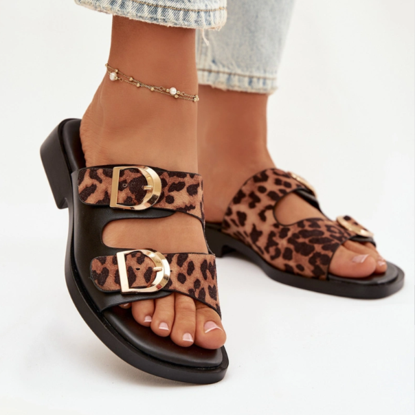 Mulle Bicolores à Boucles Dorées - Noir - taille 38 - vue 3