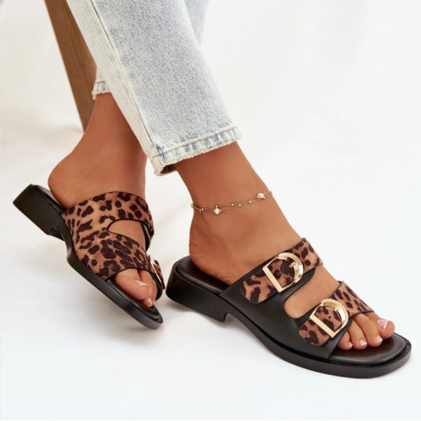 Mulle Bicolores à Boucles Dorées - Noir - taille 36 - vue 1