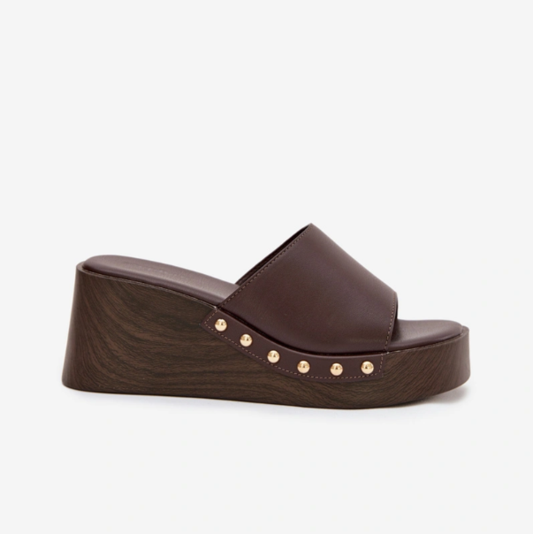 Sandale compensée à Plateforme - Camel - taille 37 - vue 8