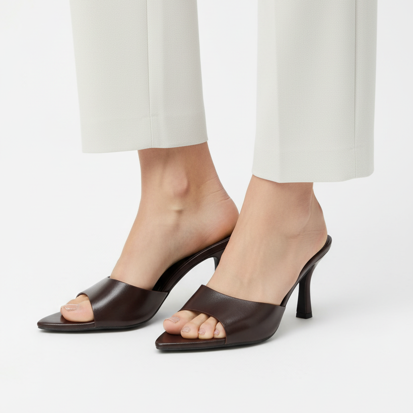 Sandale à demi talon Aiguille Stylisé - Noir - taille 36 - vue 1