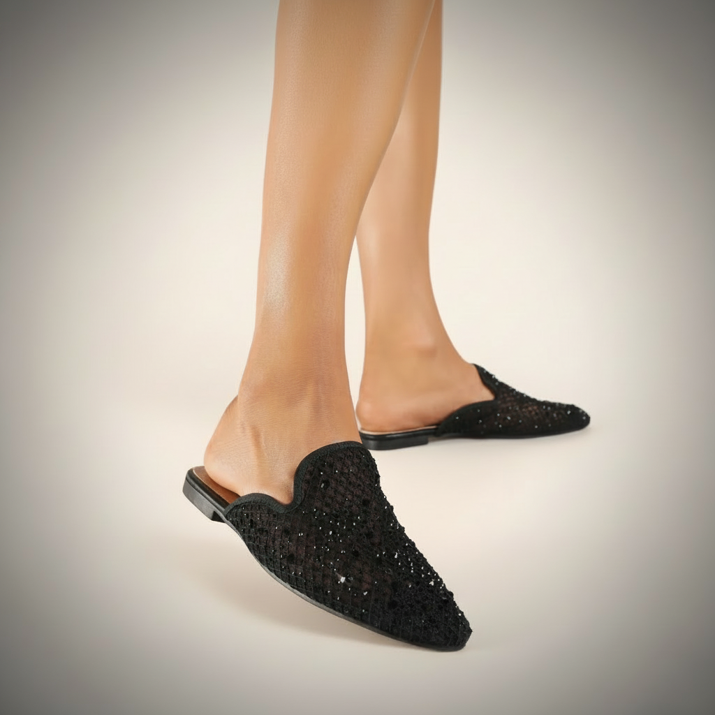 Babouche Pointues "Éclat de Nuit" - Noir - taille 36 - vue 1