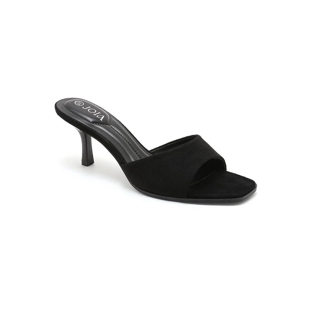 Sandale a demi talon fin effet bois - Noir - taille 41 - vue 6