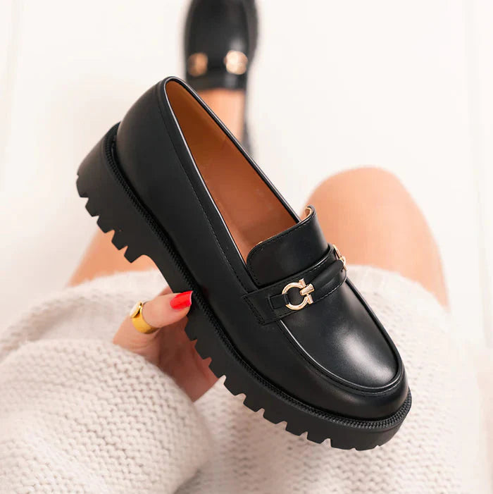 Mocassins avec détail doré - Marron - taille 36 - vue 13