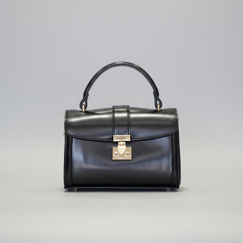 Sac Kelly Élégant aux Tons Noir et Camel - Noir - vue 1
