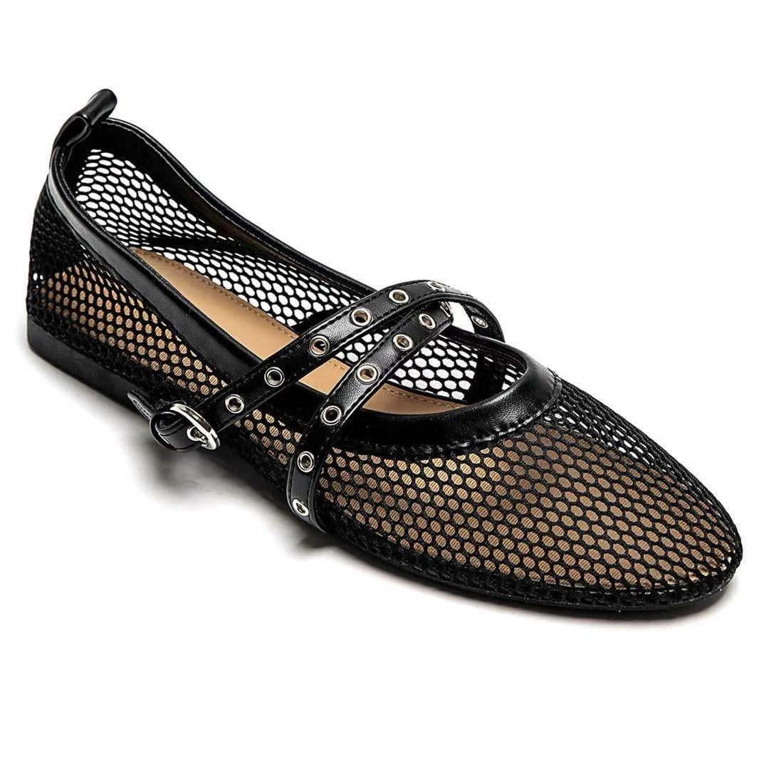 Ballerines en maille avec brides - Leopard - taille 36 - vue 19