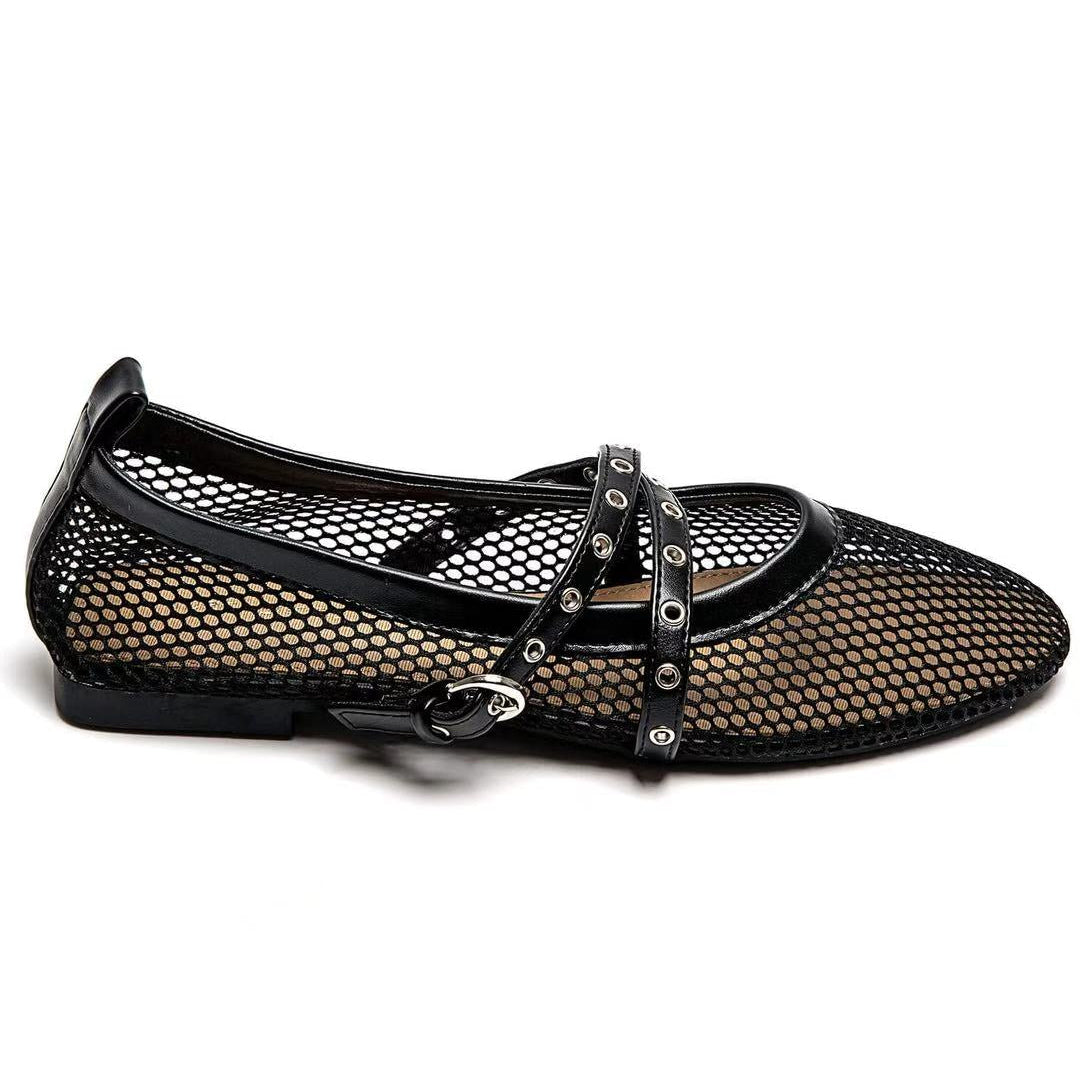 Ballerines en maille avec brides - Leopard - taille 37 - vue 20