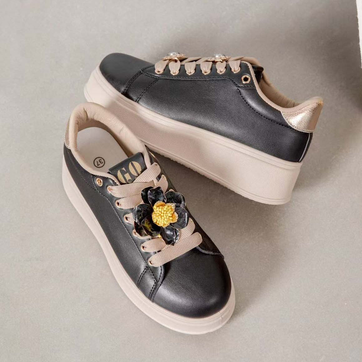 Baskets avec détails décoratifs - Taupe - taille 36 - vue 7